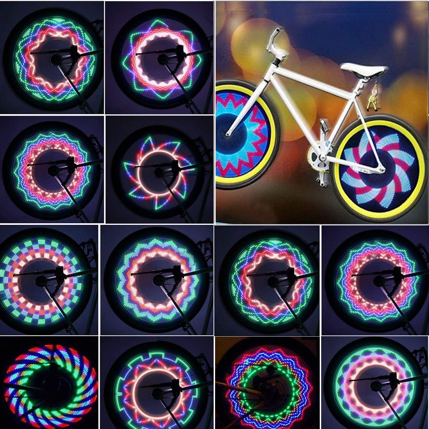 Formode anspændt kuffert TINANA Bike Wheel Lights, LED Waterproof Bicycle Spoke Light 32 LED 32pcs  Changes Patterns Bicycle Rim Tire Lights for Mountain Bike Road Bikes BMX  Bike Hybrid Bike Folding Bike – TINANA