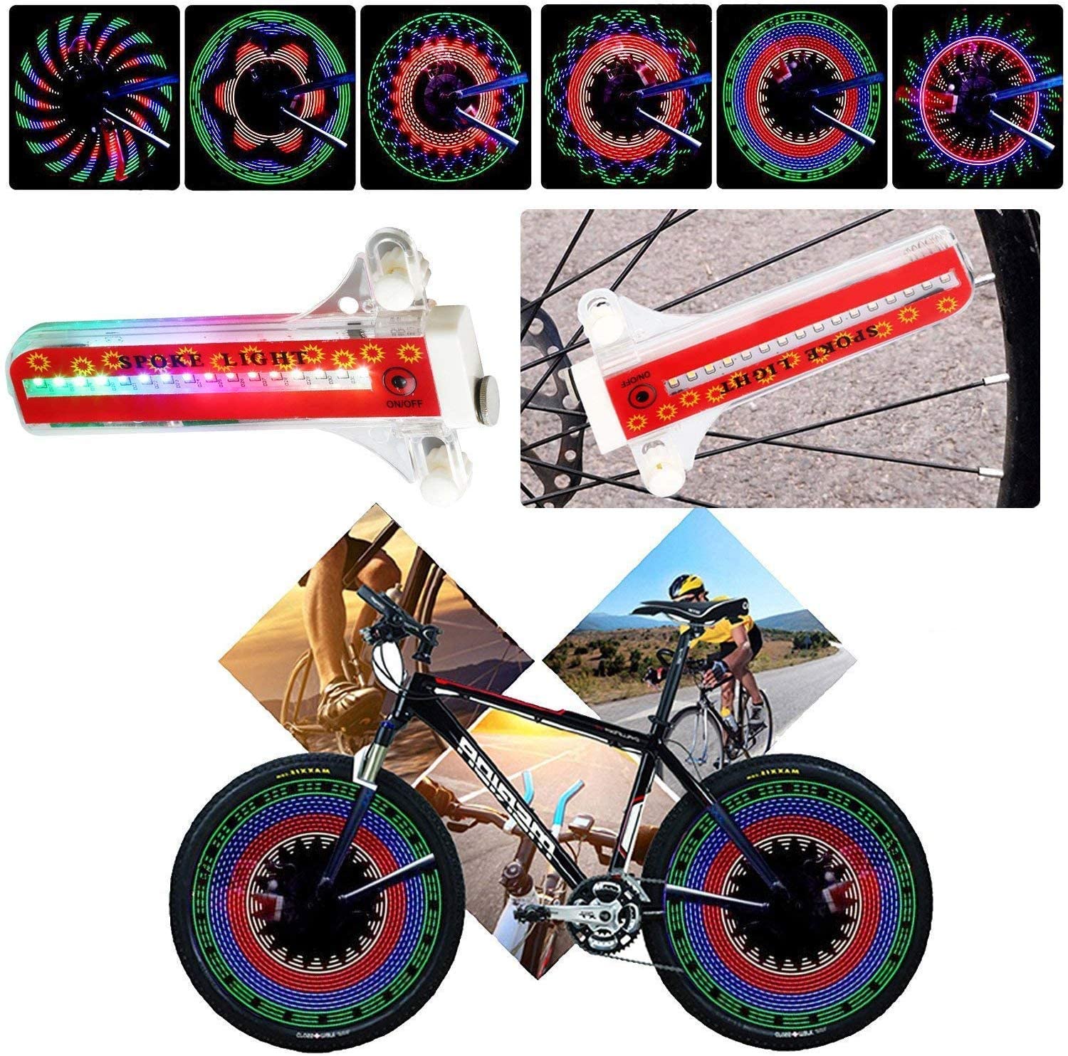 32 LED Programmable Bicycle Bike Cycling Wheel Spoke Light 32 pattern MTB Cycle